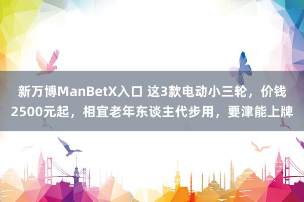 新万博ManBetX入口 这3款电动小三轮，价钱2500元起，相宜老年东谈主代步用，要津能上牌