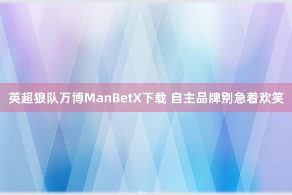 英超狼队万博ManBetX下载 自主品牌别急着欢笑