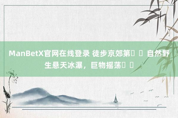 ManBetX官网在线登录 徒步京郊第☝️自然野生悬天冰瀑，巨物摇荡❗️