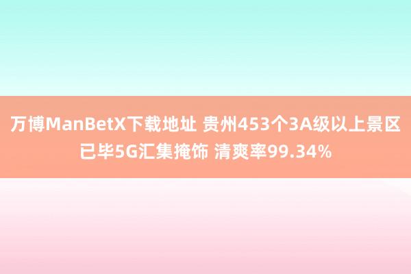 万博ManBetX下载地址 贵州453个3A级以上景区已毕5G汇集掩饰 清爽率99.34%