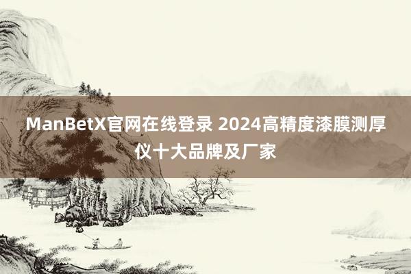 ManBetX官网在线登录 2024高精度漆膜测厚仪十大品牌及厂家