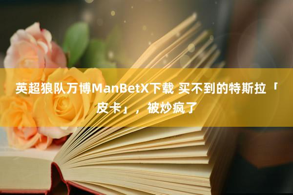 英超狼队万博ManBetX下载 买不到的特斯拉「皮卡」，被炒疯了