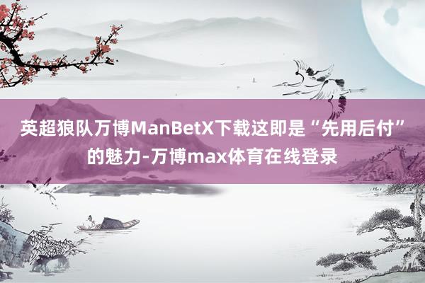 英超狼队万博ManBetX下载这即是“先用后付”的魅力-万博max体育在线登录