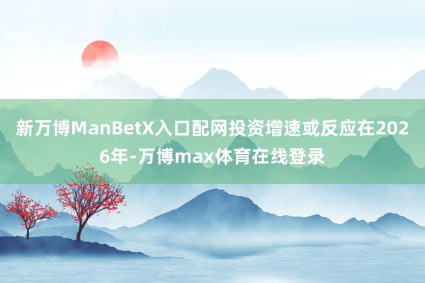 新万博ManBetX入口配网投资增速或反应在2026年-万博max体育在线登录